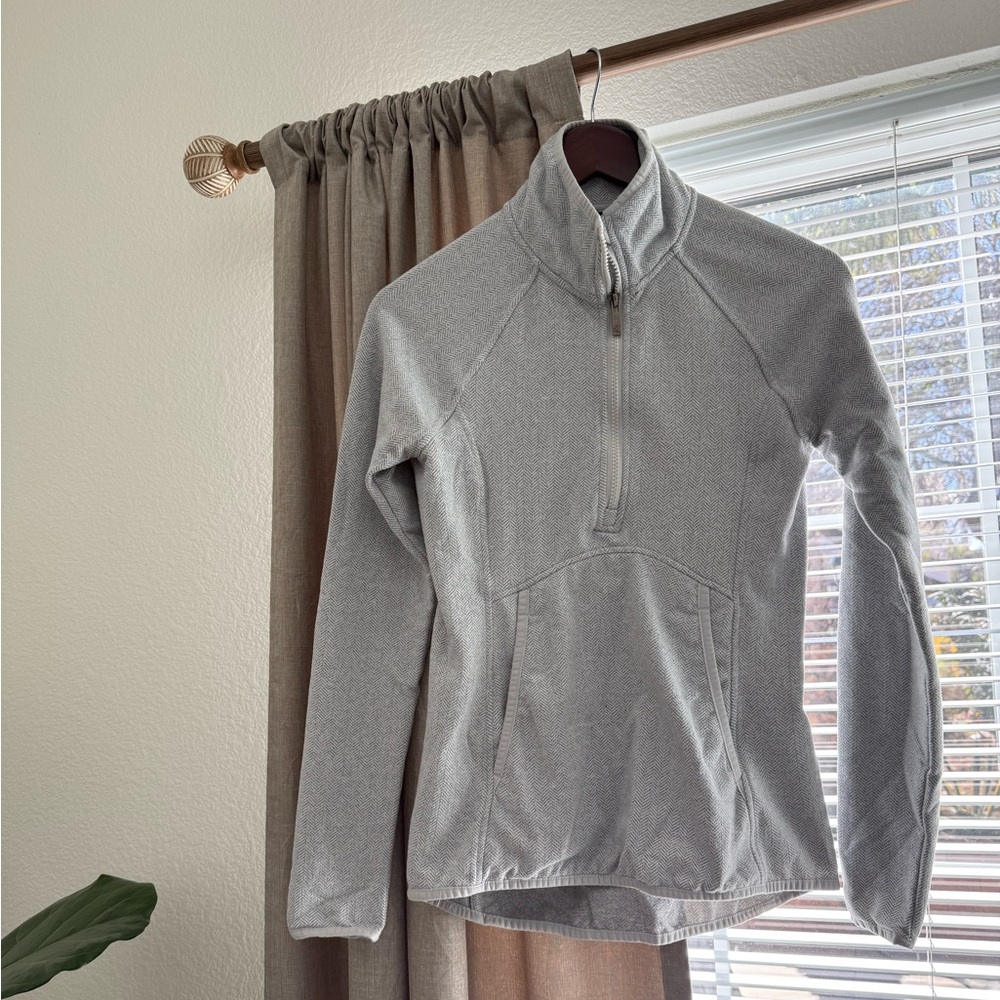 Kyodan Light Gray Textured Quarter Zip